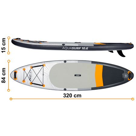Aquasurf støttebrett 320 x 84 x 15 cm Neo-Sport 170201